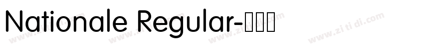 Nationale Regular字体转换